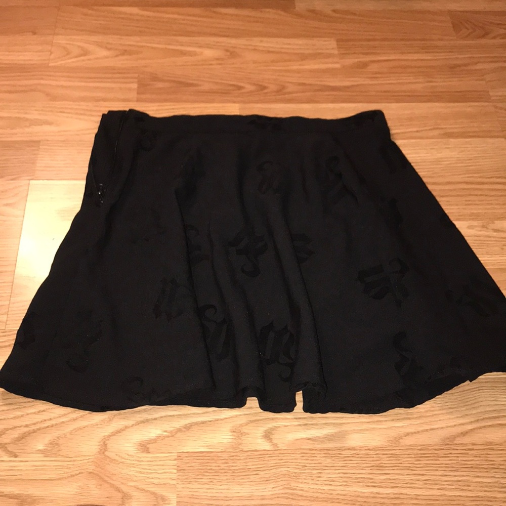 Black mini skirt